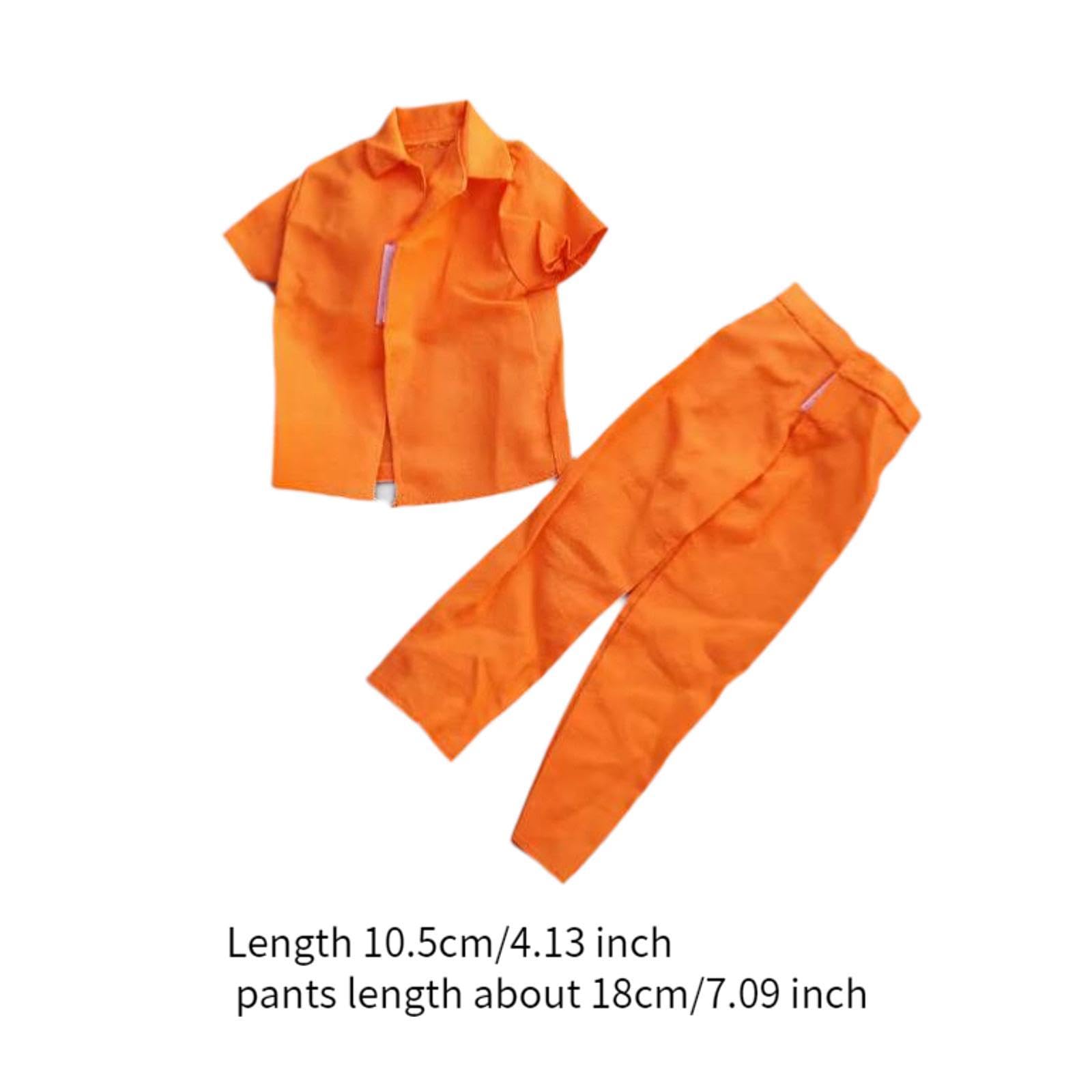 Amazon | EHJRE 1/6スケール 囚人服 半袖コートとパンツ 2点セット 12